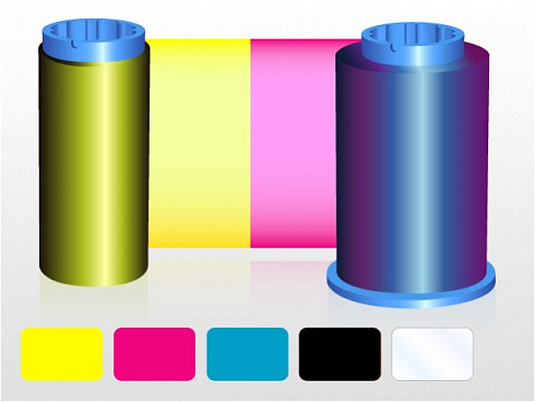 Термотрансферная лента YMCKO colour i ribbon, 330