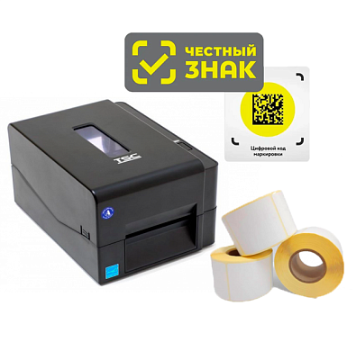 Подключение принтера, настройка шаблона этикетки для маркировки (не более 2-х)